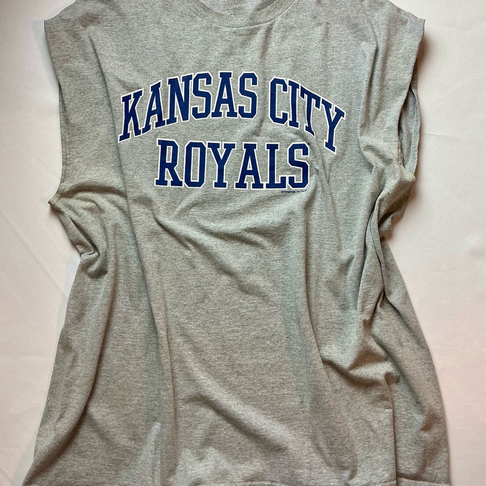 MLB Kansas City Royals Gray Muscle Tee